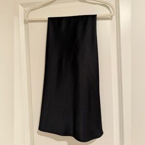 Zara Black Satin Slip Skirt – Size S